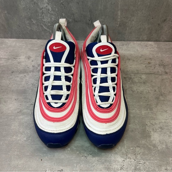 Nike Air Max 97 Sneakers CW5856-100 Womens sz 8.5 - blue/red - Picture 2 of 6